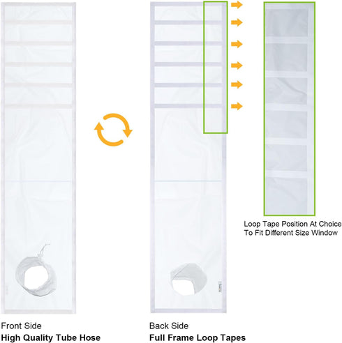 Adjustable Sliding Window Seal with Tube for Portable Air Conditioner New 35 * 152cm-US...