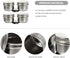 Stainless Steel Containers 2 Pcs Double Dipper Cup Stainless Steel Oil Painting Cup with Lid Large Mouth Double Clip Artist Paint Brush Washer Art...