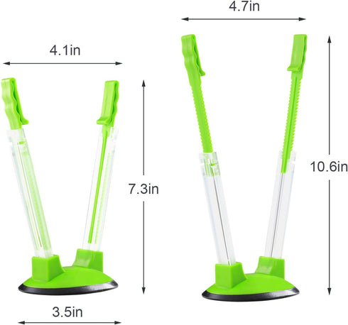 Baggy Rack-Pack of 2 Bag Holder for Plastic Bags, Plastic bag bracket, No-hands Food Storage Bag Holders...