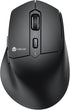 iClever Bluetooth Mouse, MD360 Wireless Ergonomic Mouse with Mouse Jiggle, Rechargeable Computer Mouse for Multi Devices(BT+2.4Ghz Connection), 4 ...