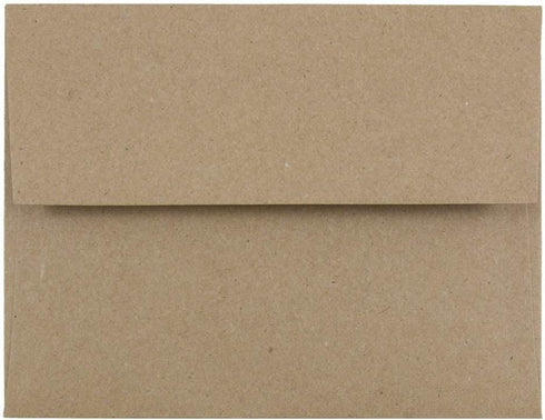 JAM PAPER A2 Premium Invitation Envelopes - 4 3/8 x 5 3/4 - Brown Kraft Paper Bag - 50/Pack...