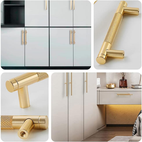 2 Pcs Cabinet Handles Gold Drawer Handles Pulls Kitchen Drawer Handles Furniture Handles for Kitchen Cupboards Chest of Drawers...
