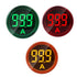 3pcs Digital Display AC Current Indicator, 22mm Round Head LED Current Tester 0~100A Ammeter Monitor Green red Yellow...