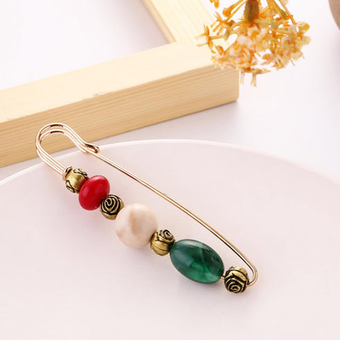 Shawl Scarf Clip Retro Style Ornament Safety Pin Brooch Jewelry Set 2 Pcs...