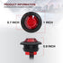 TMH (Pack of 20 3/4 Inch Mount RED LED Clearance Bullet Marker lights, Side LED marker lights for trailer Truck RV Car Bus Van...