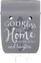 Elanze Designs God Bless This Home with Love Grey Stoneware Electric Plug-in Wax Tart Oil Warmer...