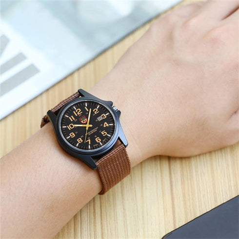 CdyBox 3 Pack Women Nylon Strap Watches Men's Calendar Sport Quartz Wristwatch Military Watch Wholesale...