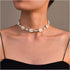 Boho Shell Choker Necklace Vintage Blue Turquoise Scallop Necklace Blue Rice Bead Necklace Adjustable Seashell Chain Necklace Jewelry for Women...