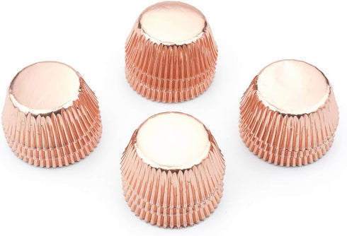 Gifbera Mini Rose Gold Foil Cupcake Liners Metallic Baking Cups, 300-Count...