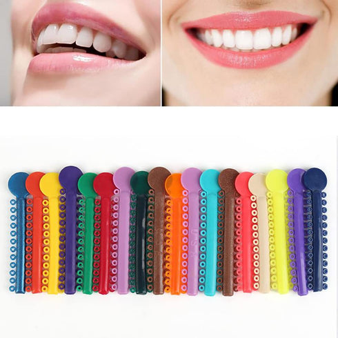 2080Pcs,2 Bags, Braces Rubber Band,Dental Orthodontics Elastic Ligature Ties Multi Color Rubber Band(1040pcs/bag) (Transparent)...