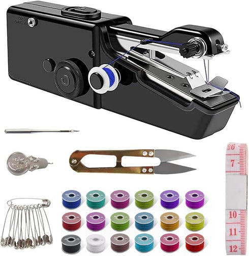 mini sewing machine?Beginners Handheld Sewing Machine, manual portable Quick Sewing Portable Sewing Machine, Electric Handy Sewing Machine, perfec...