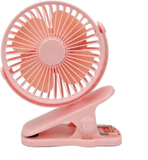 Mini Clip on Fan Battery Operated, 2500mAh 4 Inches Portable Personal Fan for Outdoors, Baby Stroller,Car Seat,Gym - Pink...