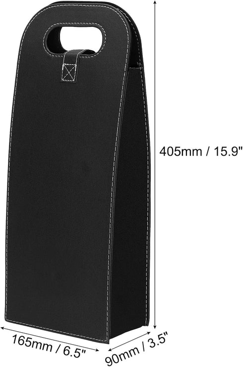 PATIKIL 2 Bottle Wine Gift Bag, Wine Bag Reusable Leather Wine Tote Carrier for Wine Bottles Portable Champagne Gift Bags for Picnic Party Wedding...