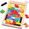 FFTROC Wooden Puzzles for Kids Ages 4-8 8-10 Thick Colorful 3D Russian Blocks and Brain Teaser Tangram Jigsaw STEM Intelligence Toys Educational G...