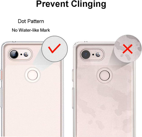 Unov Pixel 3 XL Case Clear with Design Soft TPU Shock Absorption Slim Embossed Floral Pattern Protective Back Cover for Pixel 3 XL 6.3 inch (Flowe...