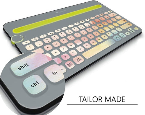 WYGCH- Ultra Thin Silicone Keyboard Cover Compatible with Logitech K480 Multi-Device Keyboard Protcetive Skin-Pink Ink...