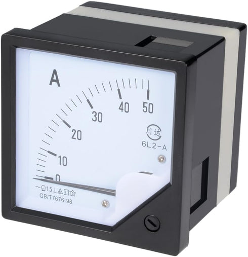 uxcell AC 0-50A Analog Panel Ammeter Gauge Ampere Current Meter 6L2 1.5 Error Margin...