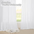 RYB HOME White Curtains Sheer - Linen Textured Wave Semi Sheer Farmhouse Window Curtain Set for Bedroom Living Room Office Diffuse Sunlight Furnit...
