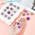 20 Pcs Mixed Style Rhinestone Snap Buttons, Purple Jewelry Charms Ginger Buttons Crystal Press Buttons Snap Charms for Necklace Bracelet Jewelry M...