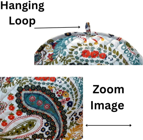 Cotton Tea Cozy Decorative Insulated Tea Cosy Teapot Cozies Dust Cover to Keep Tea Warm, Kitchen Home Decro for Mom, Wife, Friends (White)...