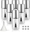 6PCS Empty Nail Polish Bottles with Brush, Empty Refillable DIY Glass Nail Polish Bottles with Funnel & Mixing Balls (15ML, Silver)...