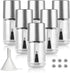 6PCS Empty Nail Polish Bottles with Brush, Empty Refillable DIY Glass Nail Polish Bottles with Funnel & Mixing Balls (15ML, Silver)...