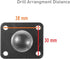 iBOLT 25mm / 1 inch Metal AMPS Adapter Plate for Industry Standard Dual Ball Socket mounting arms...