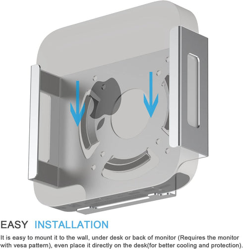 IFCASE Mac Mini M2 Mount, Heat Dissipation Design Anti-Scratch Behind Monitor, Under Desk, Wall Mount Stand for Mac Mini 2011 to 2023 M2 Pro, Comp...