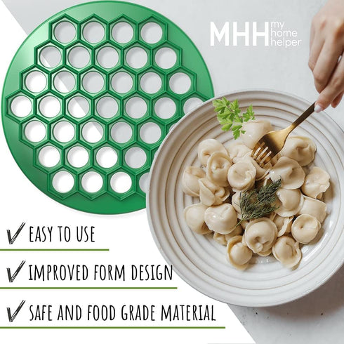 Russian Dumpling Maker - Plastic Pelmeni Maker - Dumpling Mold Machine Press - Ravioli Mould Cutter - Delicious Dumplings Siberian Meat Pelmeni...