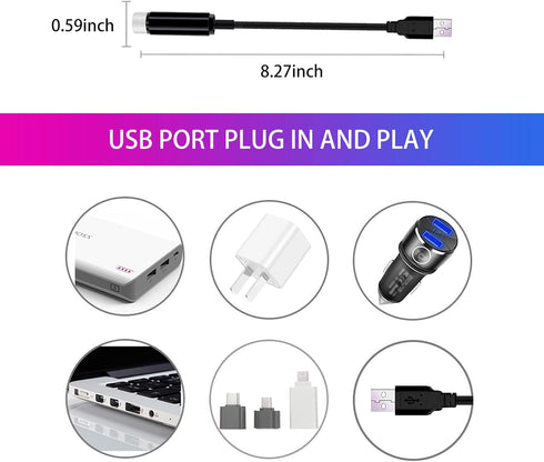 1 PC Car Starry Sky Light, USB Star Night Light, Projector Night Light Atmosphere Light, Portable Adjustable Romantic Star Light, for Bedroom Part...