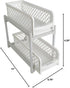 Fox Valley Traders 2 tier Sliding Shelves, One Size Fits All, White...