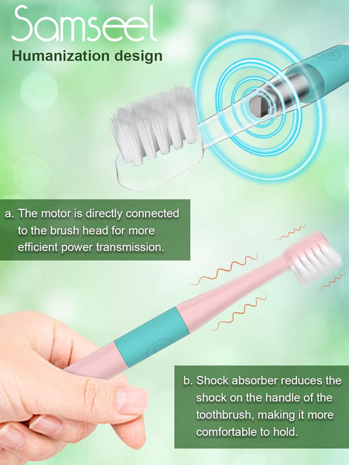 Pink*2Pcs, Travel Essentials Electric Toothbrush Lasting for 90 Days Sonic Electric Travel Size Toiletries Waterproof Portable Mini Design for Dai...