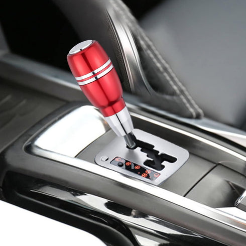 Arenbel 4" Automatic Push Button Gear Shift Knob Polished Aluminum Car Lever Stick Shifter Handle Fit Most Auto Transmission Vehicles, Red...