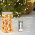 66Ft Plug in Fairy Lights Warm White Waterproof Outside Copper Wire String Lights with Remote 200 High-Bright LED for Garden, Porch, Patio, Christ...