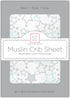 SwaddleDesigns Softest Cotton Muslin Fitted Crib Sheet/Toddler Sheet for Baby Boy & Girl, Blue & Sterling Starshine...