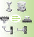 2pcs Universal Wall Mounting Bracket with 6 Loops, Stainless Steel Vertical Pole Mount Adapter for CCTV Security Camera PTZ Dome Indoor Outdoor AP...