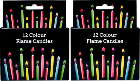 Birthday Cake Candles Happy Birthday Candles Colorful Candles Holders Included (24pcs)...