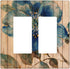 Retro Flower 2 Gang Rocker Light Switch Plates Cover Art Decorative Electrical Outlet Cover Wall Plate for Kitchen Home Office Room Standard Size ...