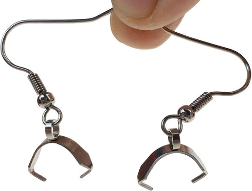 50PCS Stainless Steel Pendant Clasp Earring Hooks Ear Wire Buckle Fish Hooks for DIY Jewelry Making...