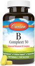 Carlson - B Compleet 50, Balanced Vitamin B Complex, Energy Production, Cellular Support & Optimal Wellness, 100 Tablets...
