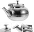 Hemoton Stainless Steel Tea Kettle with Tea Infuser Tea Pots for Stove Top Water Boiling Kettle Classic Stovetop Kettle with Universal Base 1.2L...