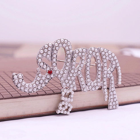 Pearl Elephant DST Sorority Pin Soror Greek Delta Brooch Social Womenhood Gift Jewelry For Clothing Bag...