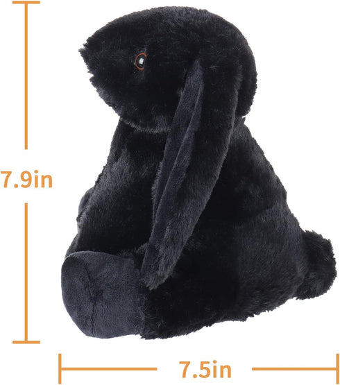 Apricot Lamb Toys Plush Bunny Rabbit Stuffed Animal with Fluffy Soft Ears (black, Small-8")...