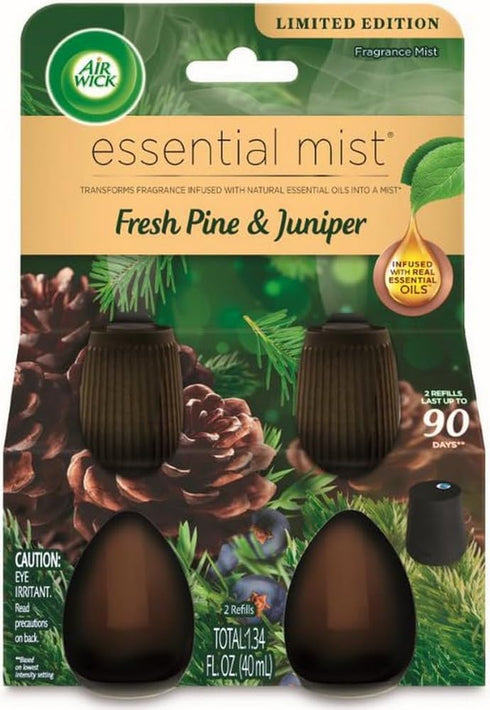 Air Wick Essential Mist – Twin Refill Fresh Pine & Juniper, 2 Refills...