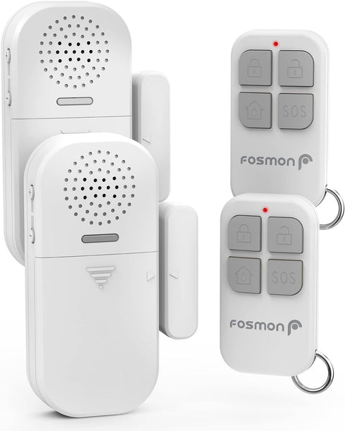 Fosmon Wireless Door Alarms for Home Security with Remote, 130dB Door and Window Alarms Sensors, (Battery-Powered), Kids Safety, Dementia Patients...