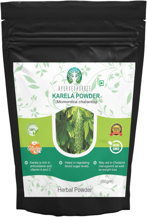 Bitter Melon Powder 50 Gm I Momordica Charantia/Karela Fruit Powder I Ayurvedic herb I Support Liver Function I Herbal Supplement I Supports Skin ...