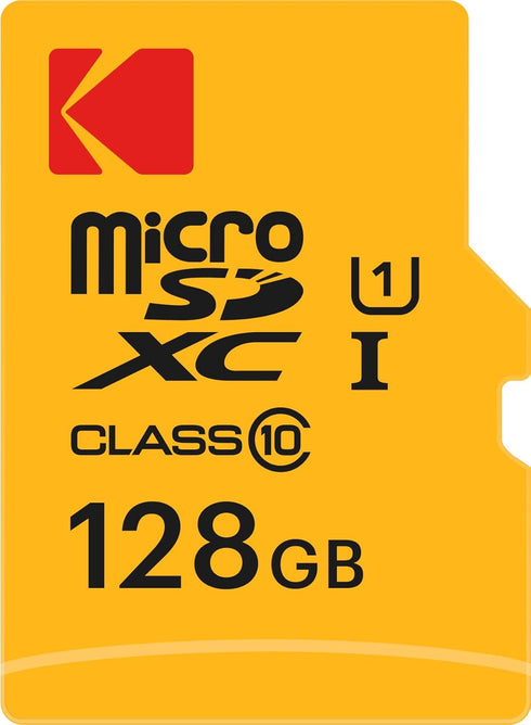 KODAK 128GB Class 10 UHS-I U1 MicroSDXC Card with Adapter 10x write speed...