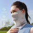 Neck Gaiter Balaclava Sun Protective Face Bandana with Ear Loops Ice Silk Veil UV Protection Face Cover for Summer Outdoor Activities...