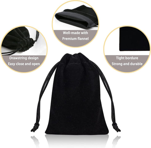 DTOL Velvet Cloth Jewelry Bags, Small Gift Pouches Drawstring Bags for Party, Travel Portable, Christmas, Festival, Makeup Favor Organizer Storage...
