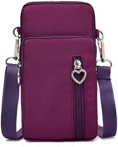 Mobile Phone Purses Bag,Waterproof Crossbody Phone Wallet Case, Cellphone Crossbody with Shoulder Strap,Outdoor Sweat-Proof Running Armbag,Crossbo...